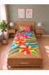 Hand Painted Rayon Bedsheet Set Single Size